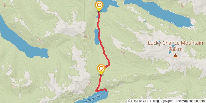 Salmon and Redoubt Lake Trail stage 2 Map