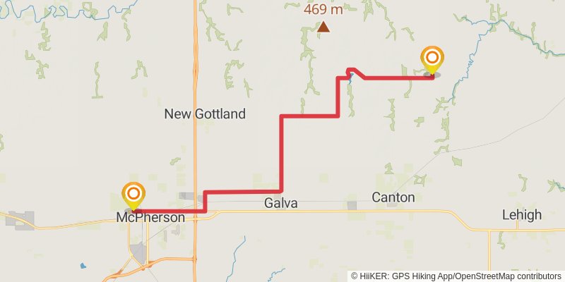 American Discovery Trail - South stage 53 Map