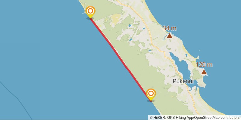 Cape Reinga Coastal Walkway stage 31 Map