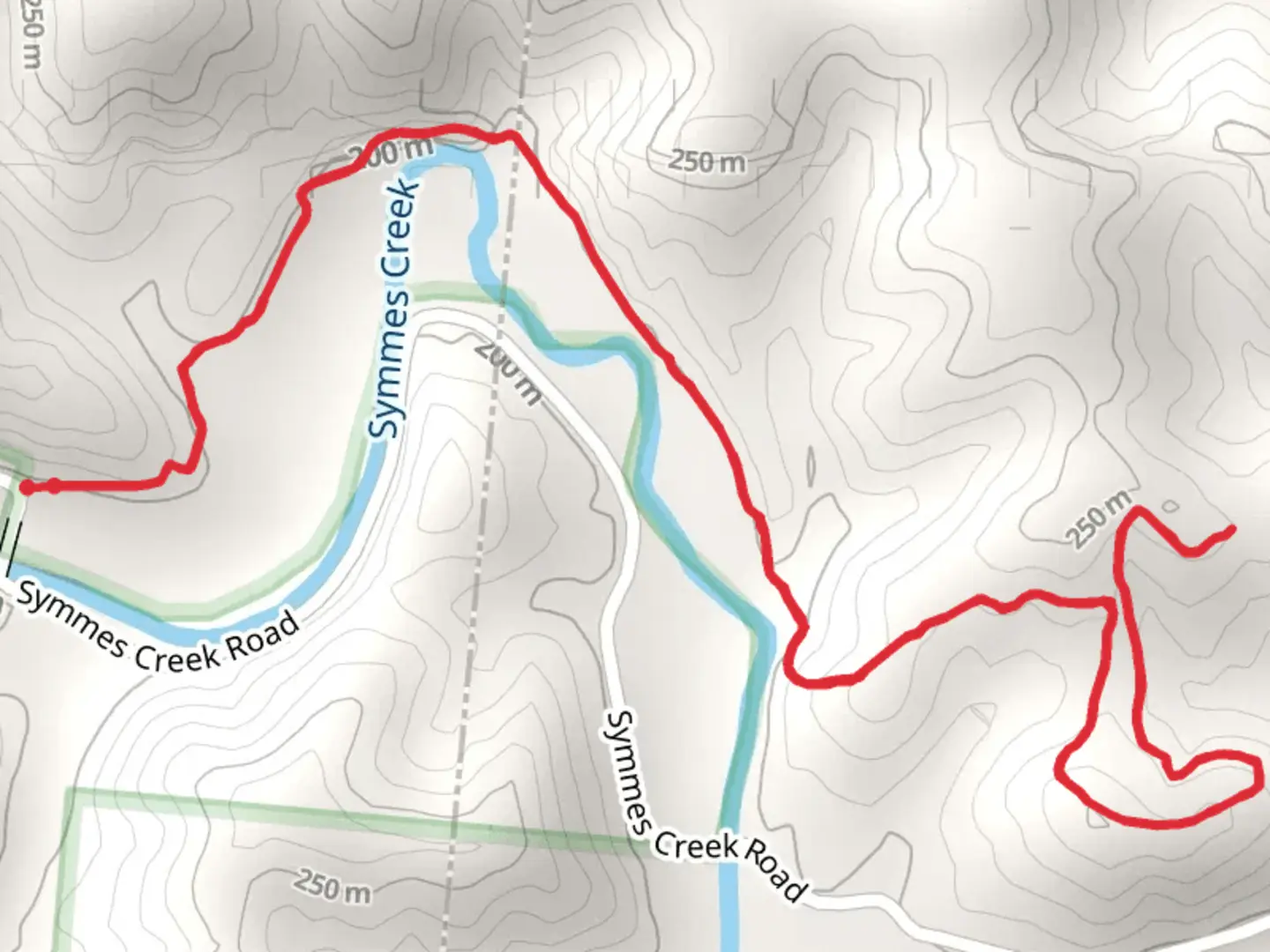 An image depicting the trail Symmes Creek Hike South Trail and its surrounding area.