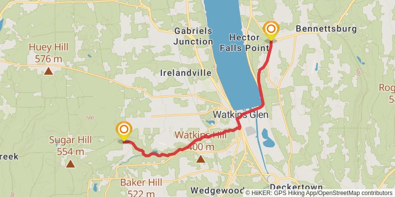 Finger Lakes Trail stage 23 Map