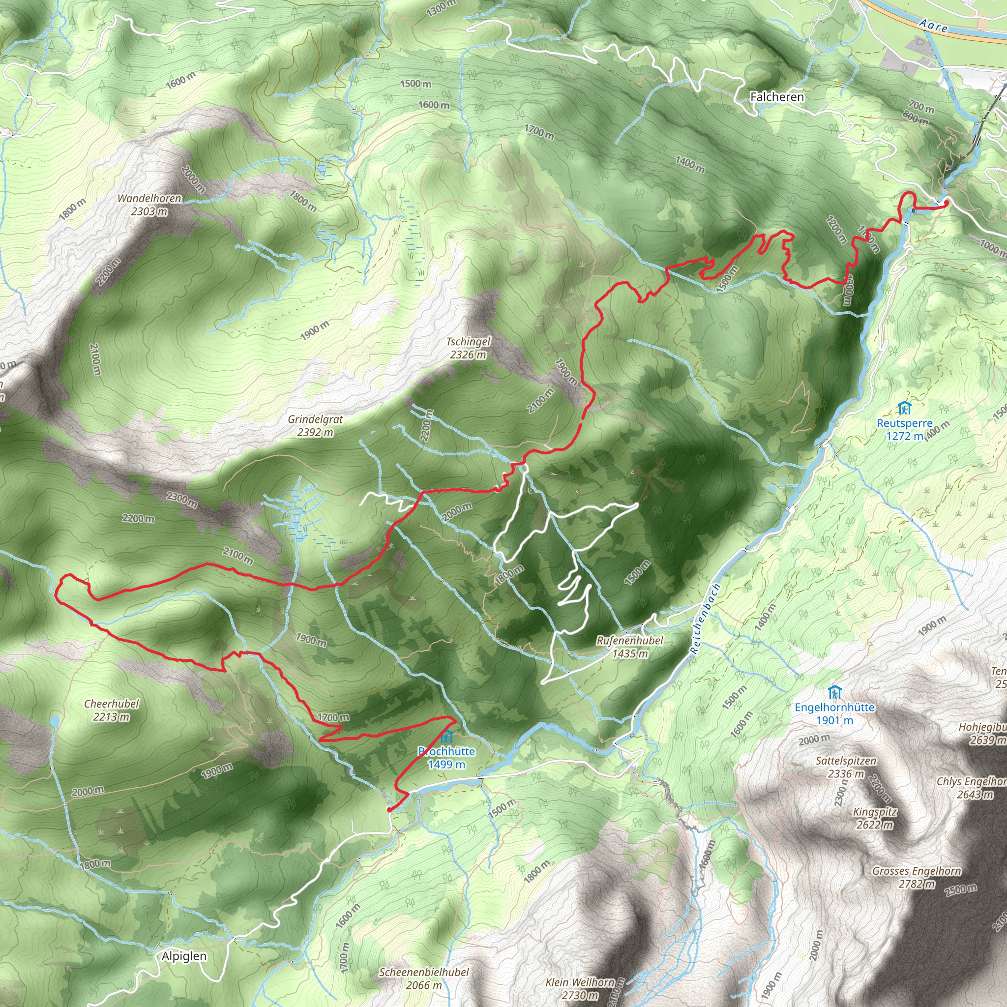 Breitenboden Alp in the Reichenbach Valley mobile static map