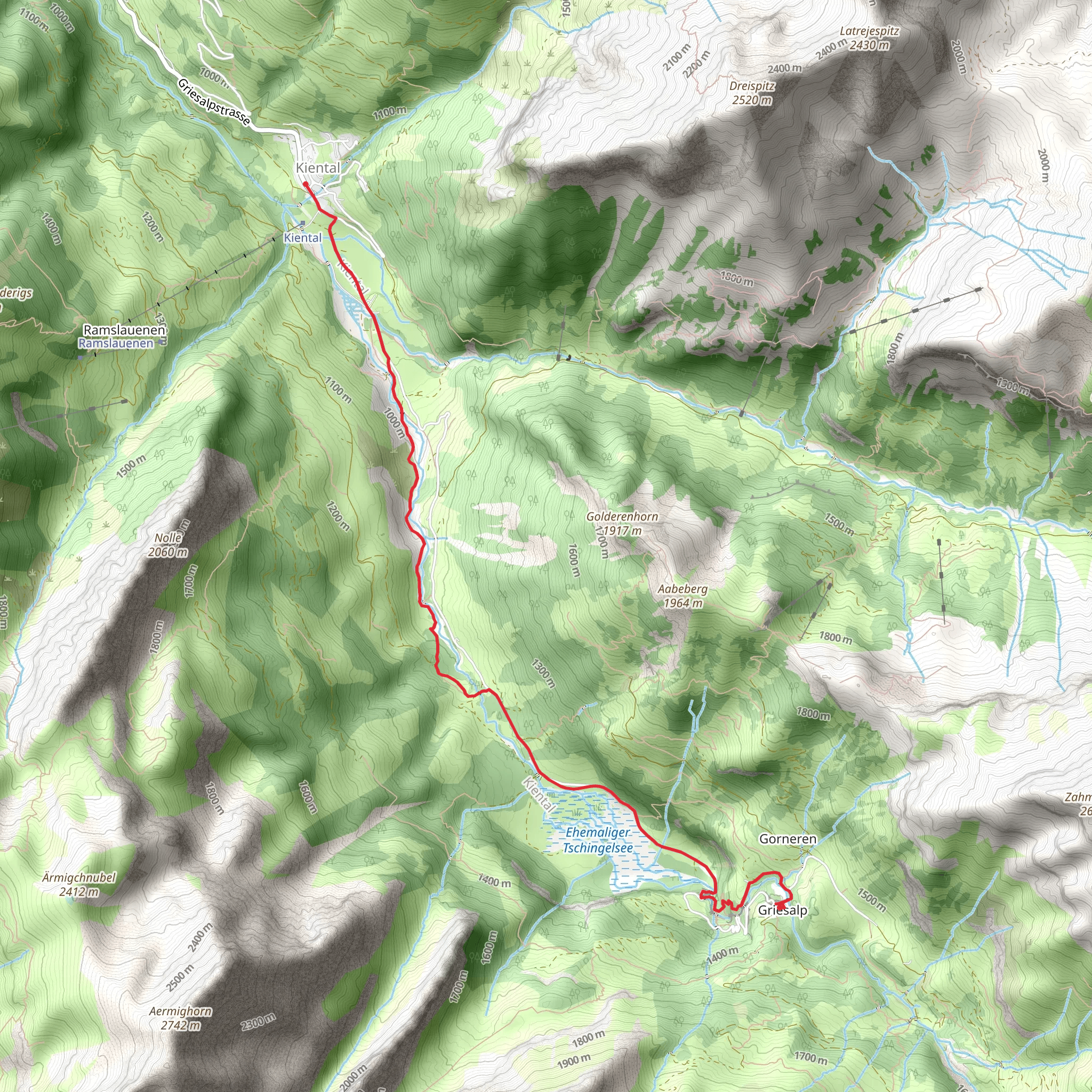 Gries Gorge and Pochten Falls mobile static map