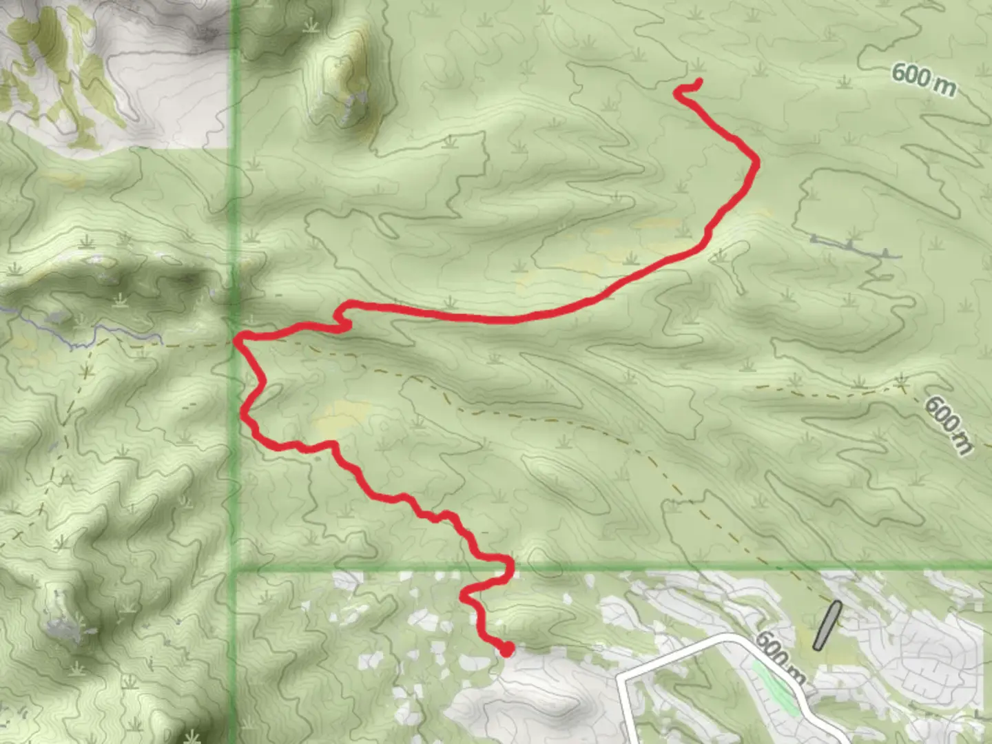 An image depicting the trail Dixie Mine Trail via Golden Eagle Trail and its surrounding area.