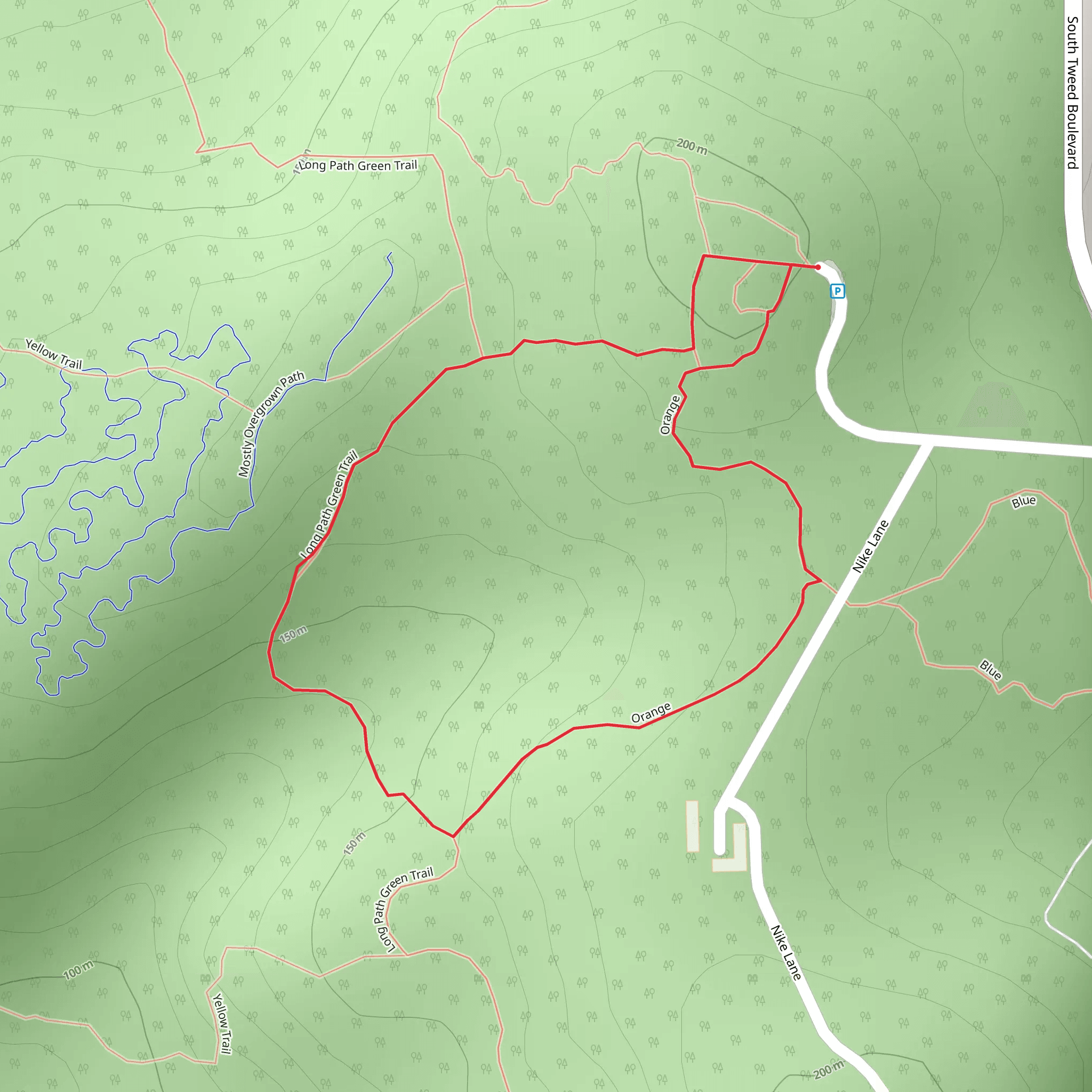 Nike Overlook Park Loop mobile static map
