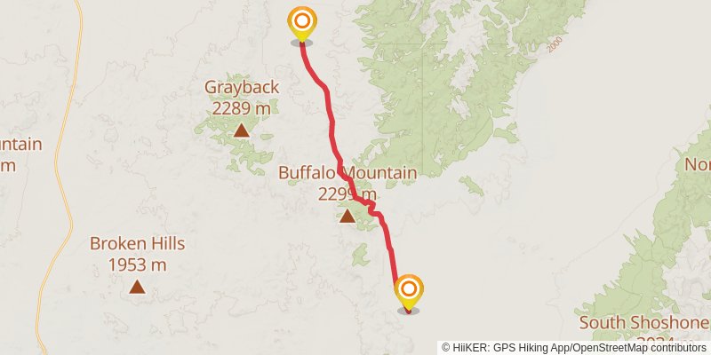 American Discovery Trail - Nevada stage 29 Map