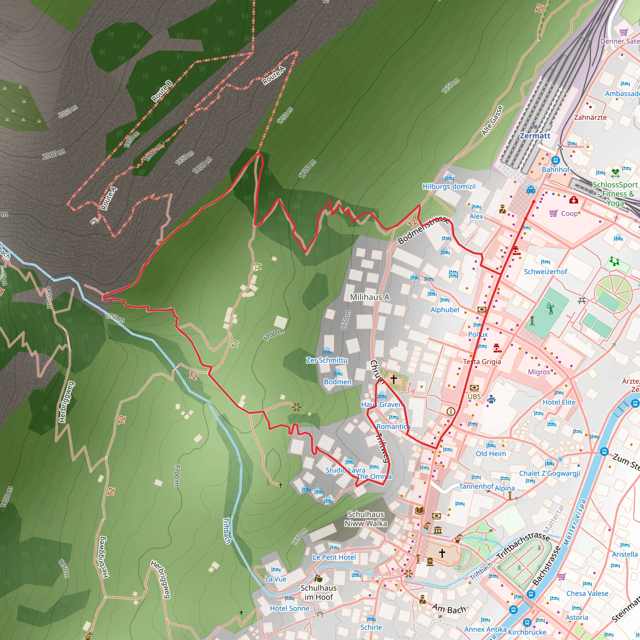 Via ferrata Schweifinen - Route A mobile static map