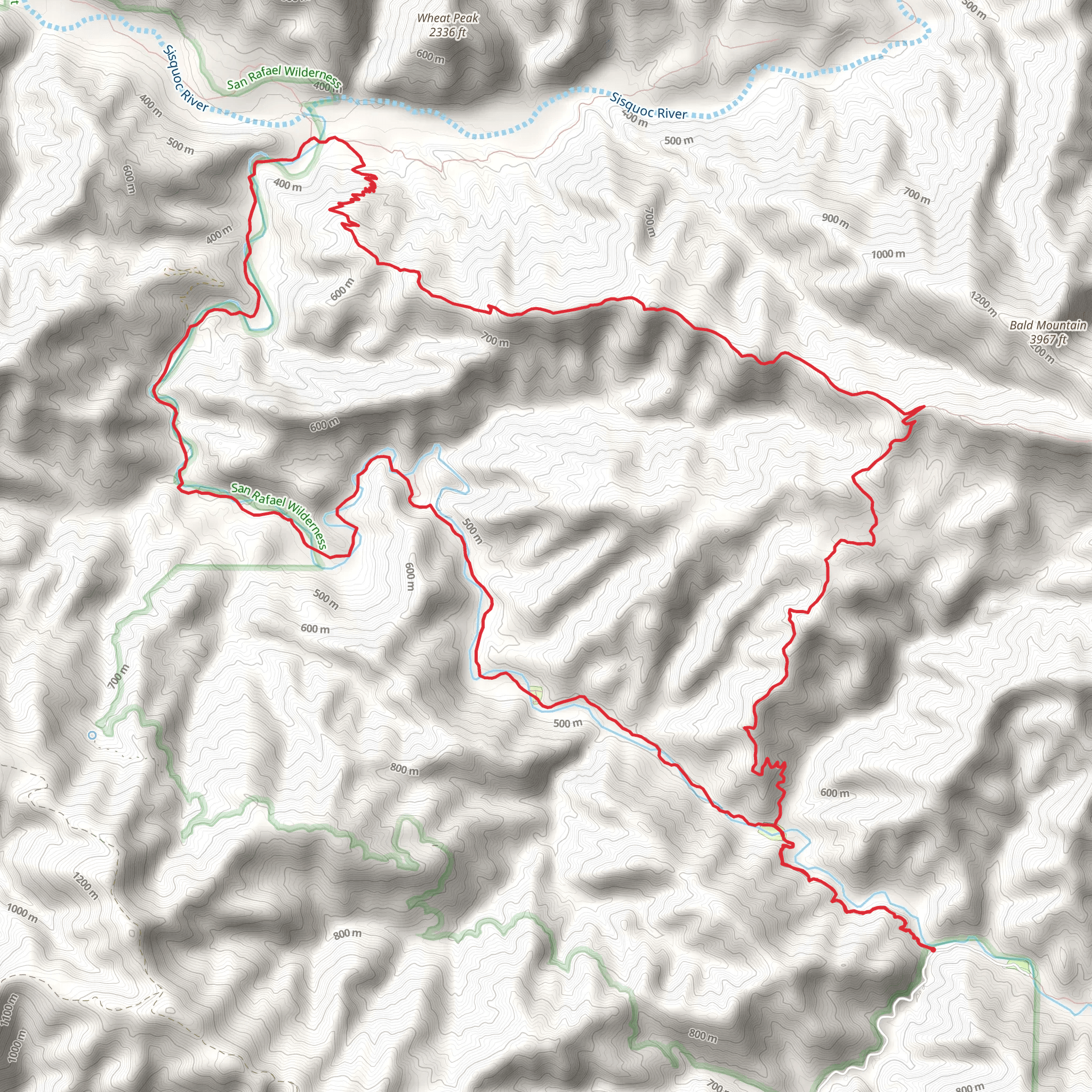 Manzana Trail and Potrero Canyon Trail Loop mobile static map