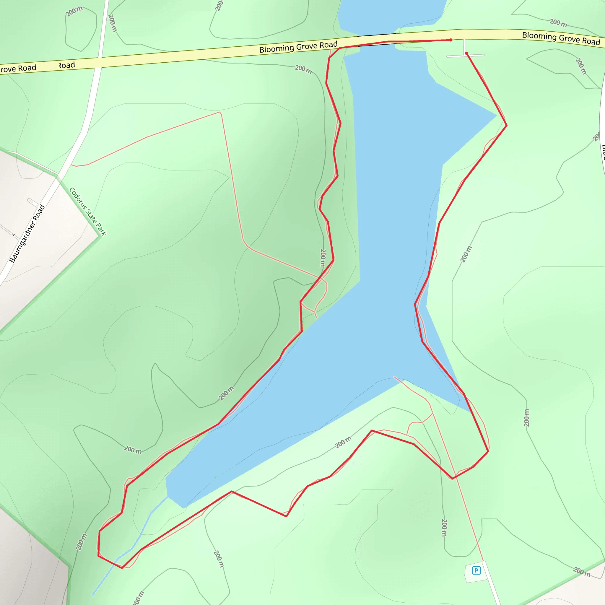 Codorus State Park Trails from Blooming Grove Road mobile static map