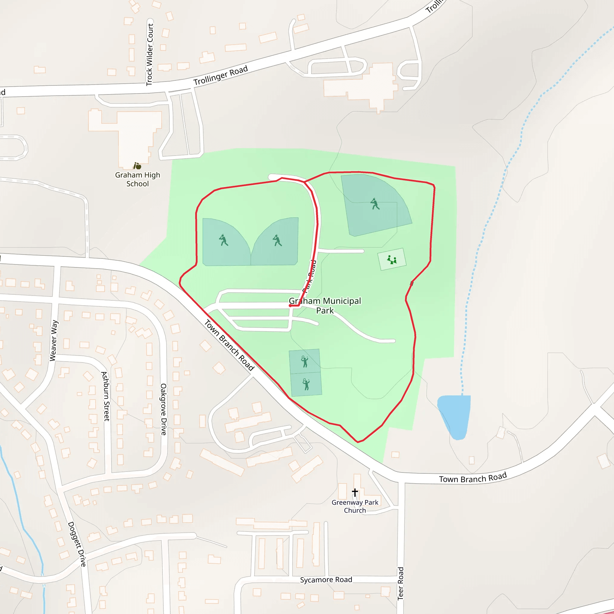 Graham Municipal Park Loop mobile static map