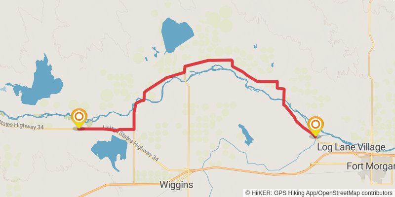 American Discovery Trail - North stage 71 Map