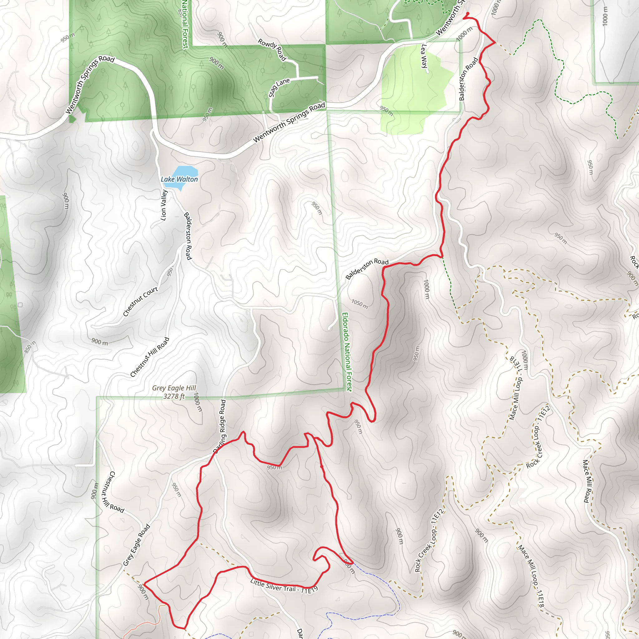 Dru Barner, Balderson and Little Silver Loop Trail mobile static map