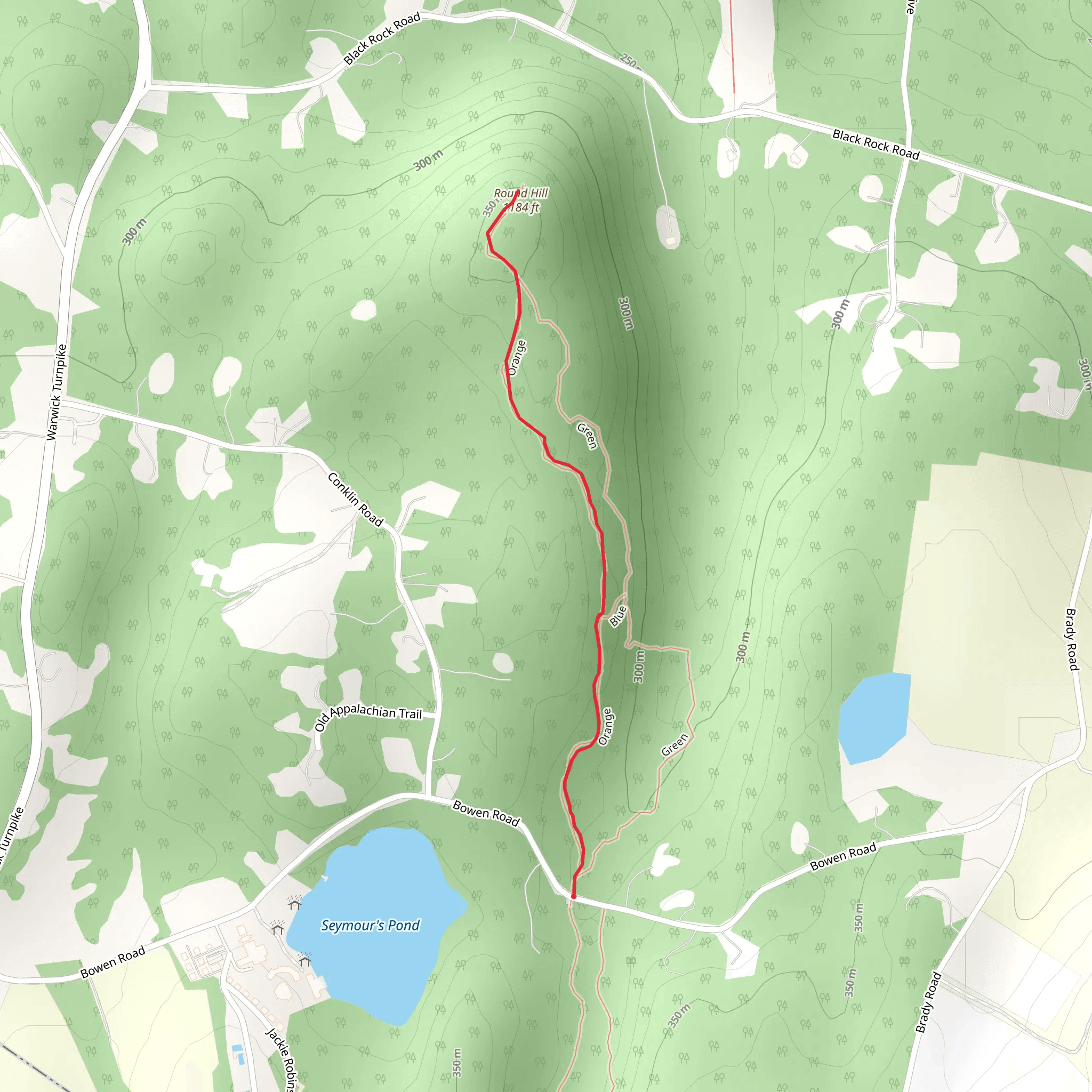 Round Hill from Bowen Road mobile static map