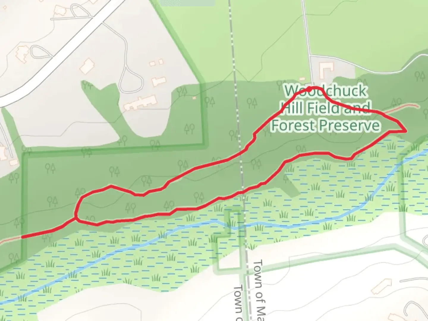 An image depicting the trail Snooks Pond Loop and its surrounding area.