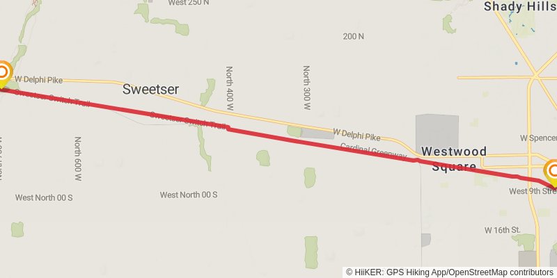 American Discovery Trail North Route stage 99 Map