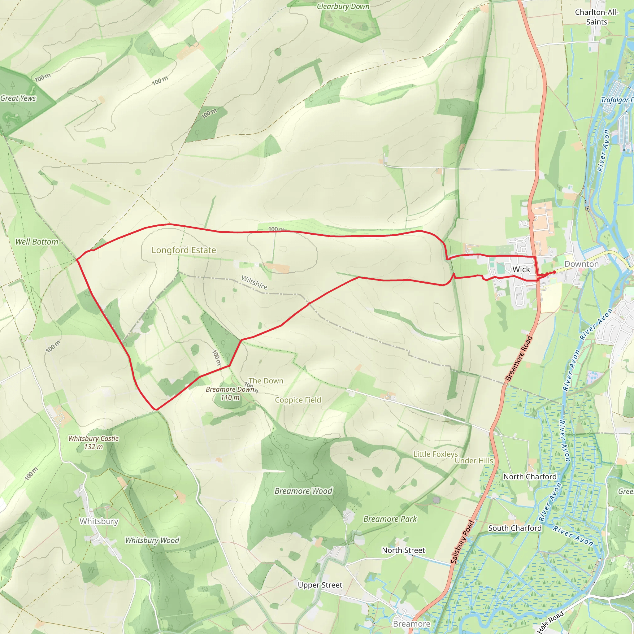 Downton Western Loop mobile static map