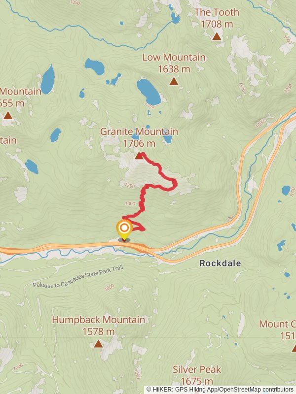 Granite Mountain Trail mobile static map