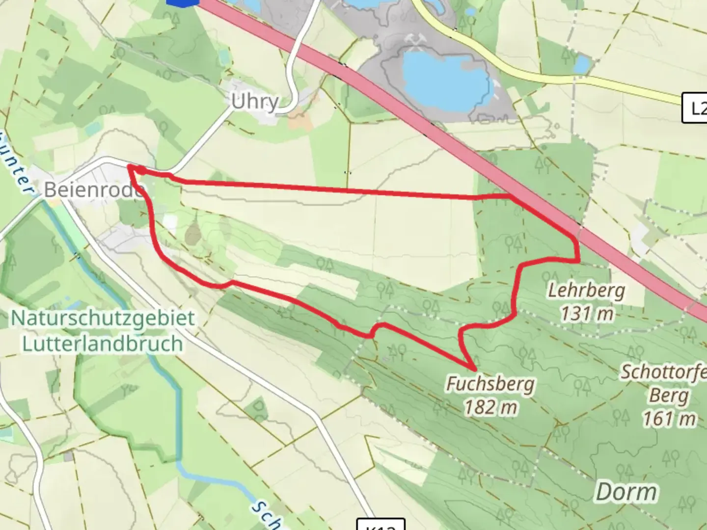 An image depicting the trail Dorm Rundwanderweg and its surrounding area.
