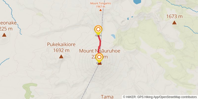 Tongariro Northern Circuit spur 4 Map