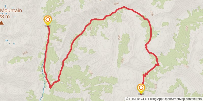 Idaho Centennial Trail stage 16 Map