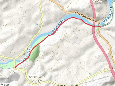 New River Trail from Fort Chiswell Road