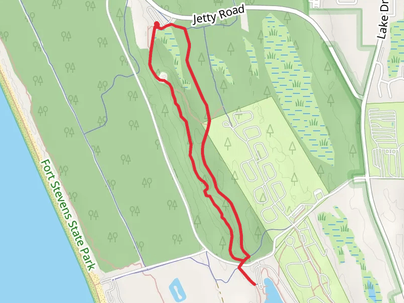 Fort Stevens Ridge Trail and Crossover Road Loop