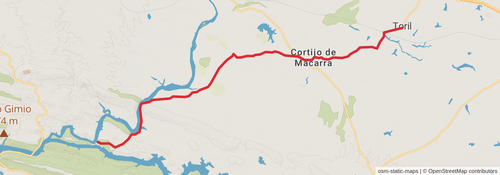 GR 113 Camino Natural del Tajo stage 38 Map