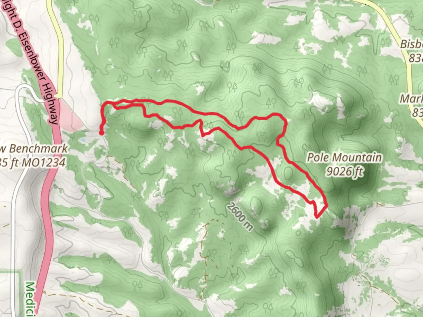 An image depicting the trail Headquarters Overlook - Browns Landing - Summit Loop Trail and its surrounding area.