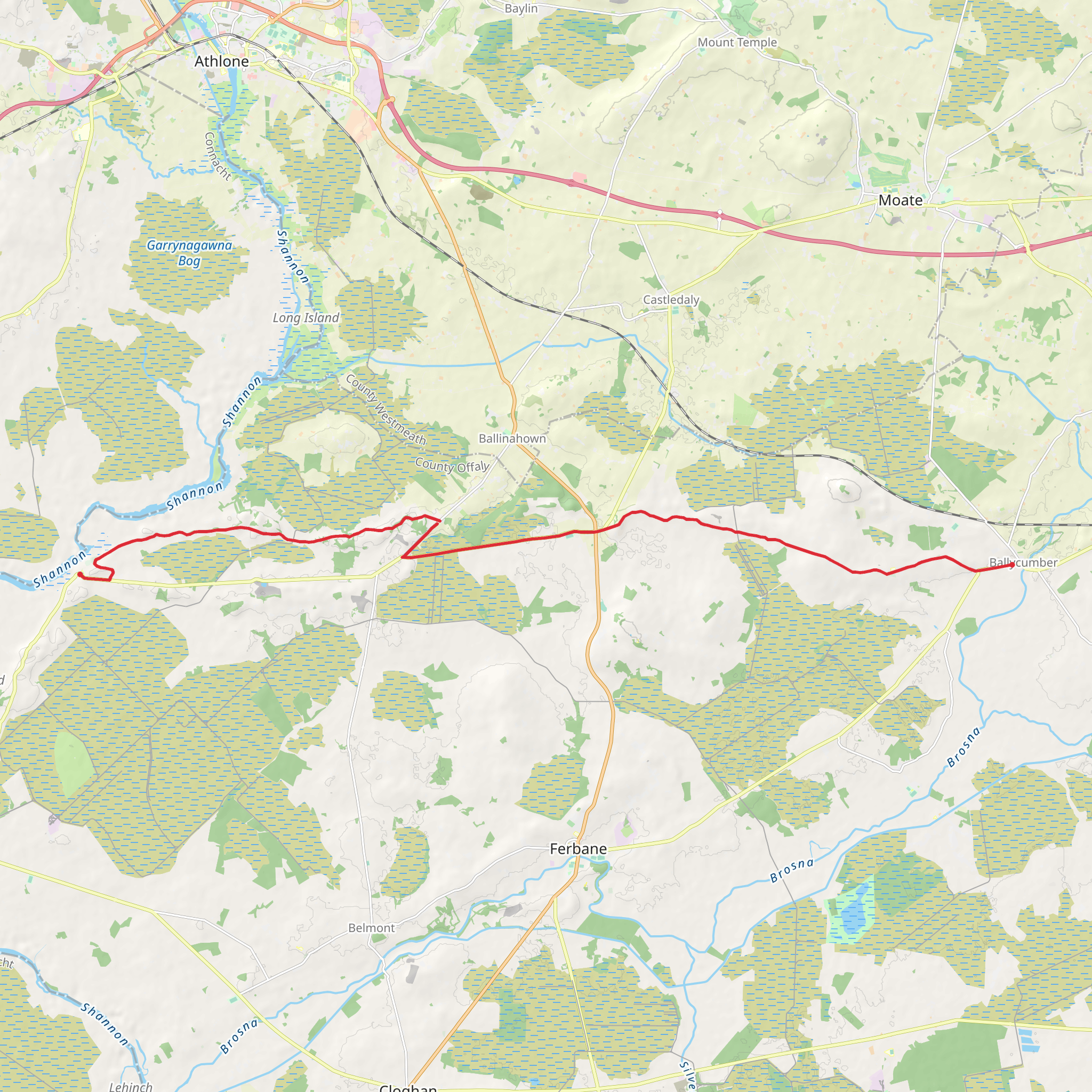 Pilgrims Road to Clonmacnoise mobile static map