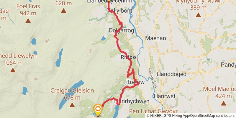 Conwy Valley Way stage 7 Map