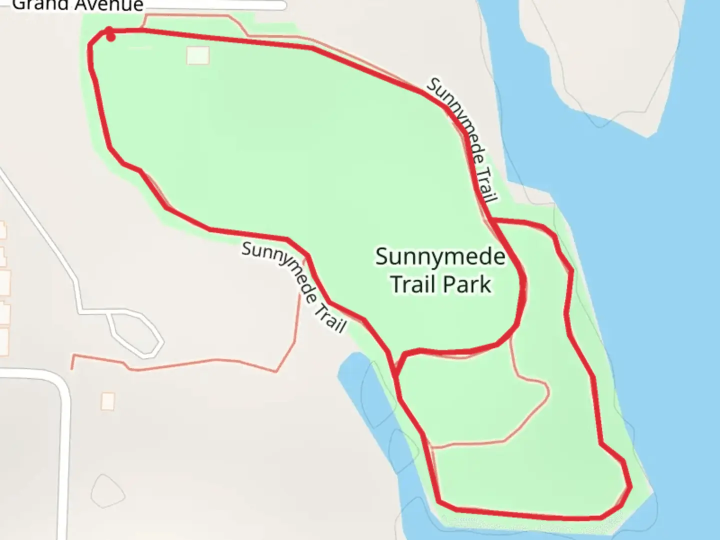 An image depicting the trail Sunnymede Loop Trail and its surrounding area.