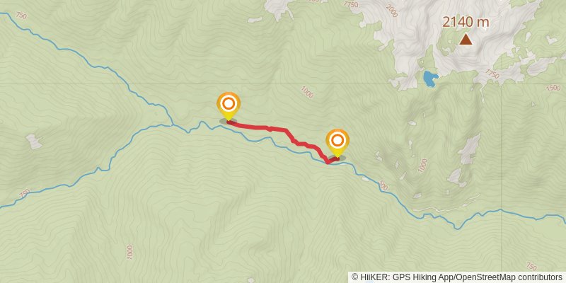 Dosewallips River via Dosewallips Road Trail stage 2 Map