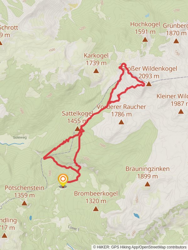 Schönberg Mountain Tour mobile static map