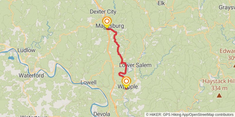 Buckeye Trail stage 76 Map
