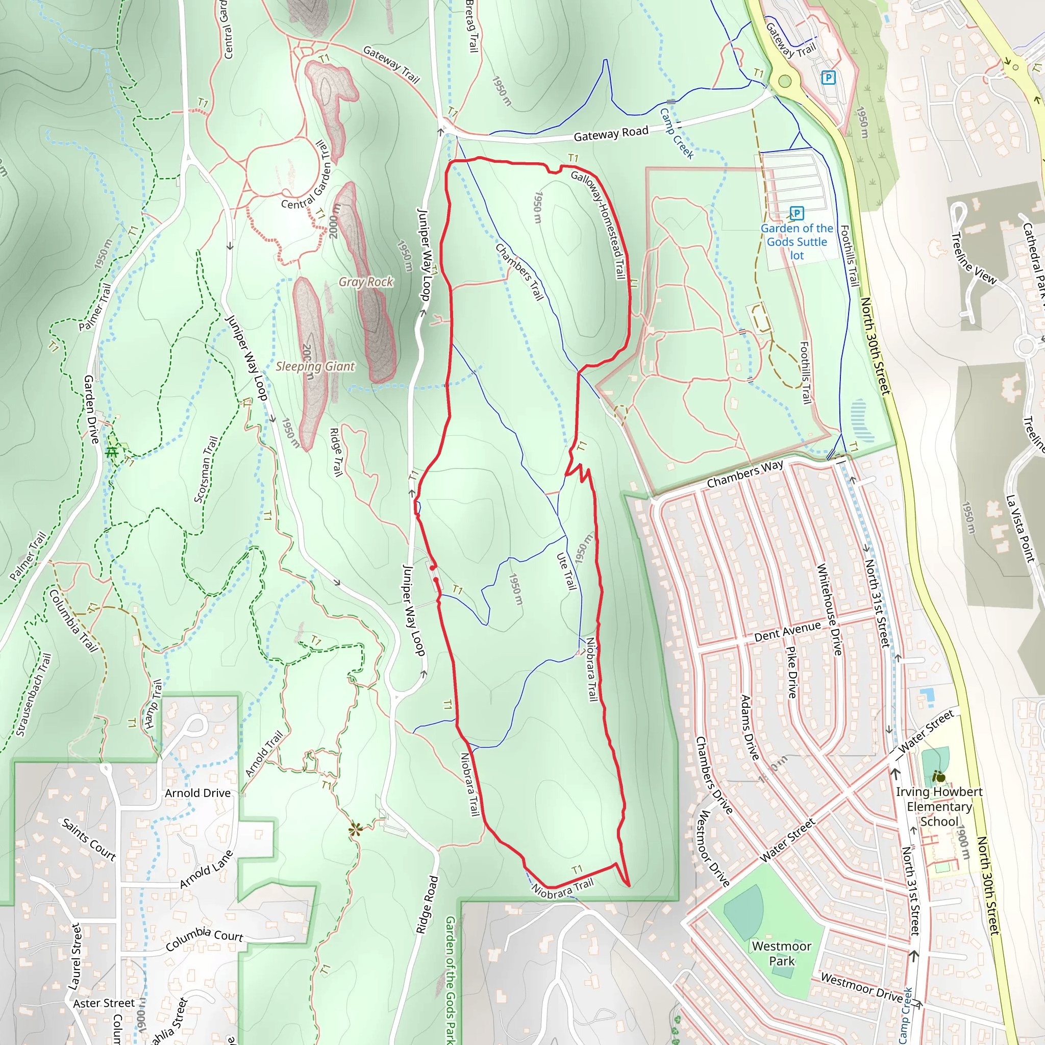 Niobara Trail, Valley Reservoir and Galloway Homestead Loop Trail mobile static map