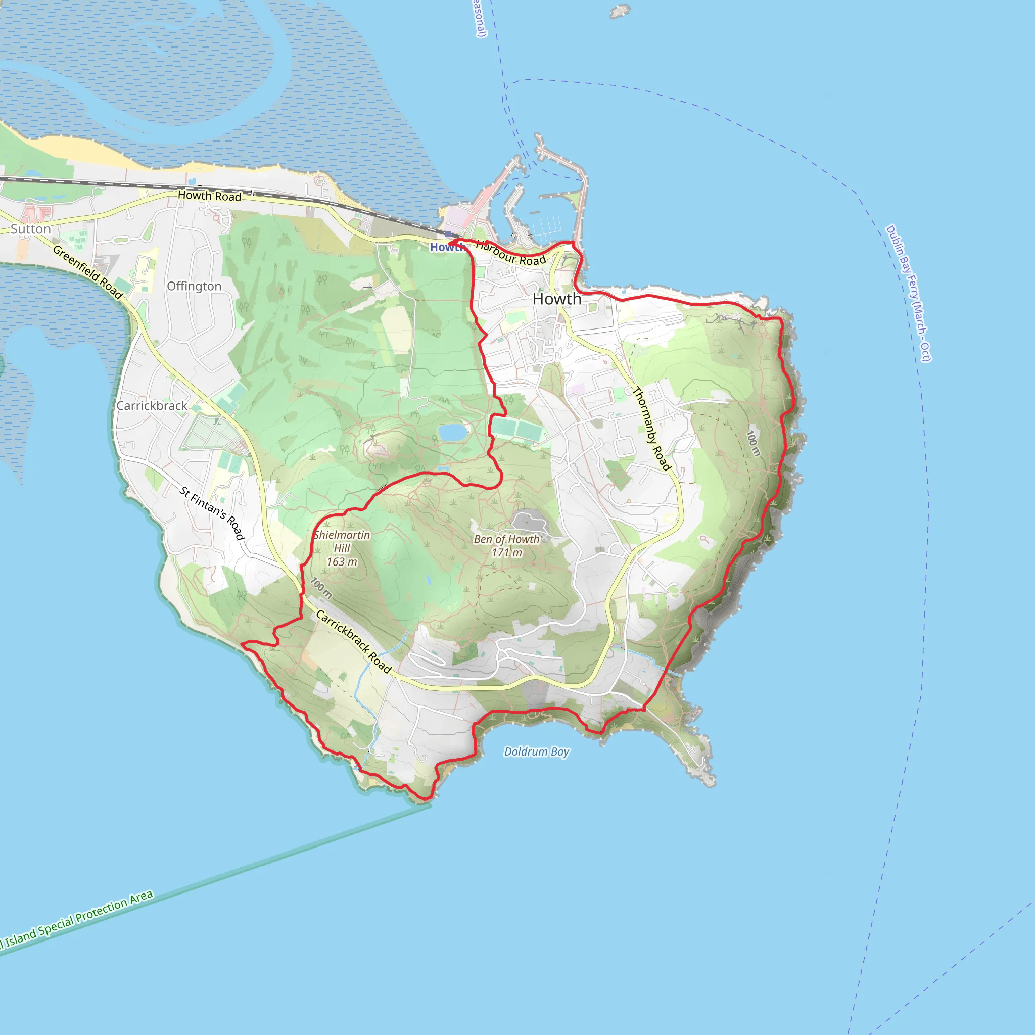 Howth Bog of Frogs Loop - Purple mobile static map