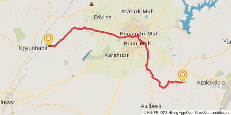 Sultans Trail stage 117 Map