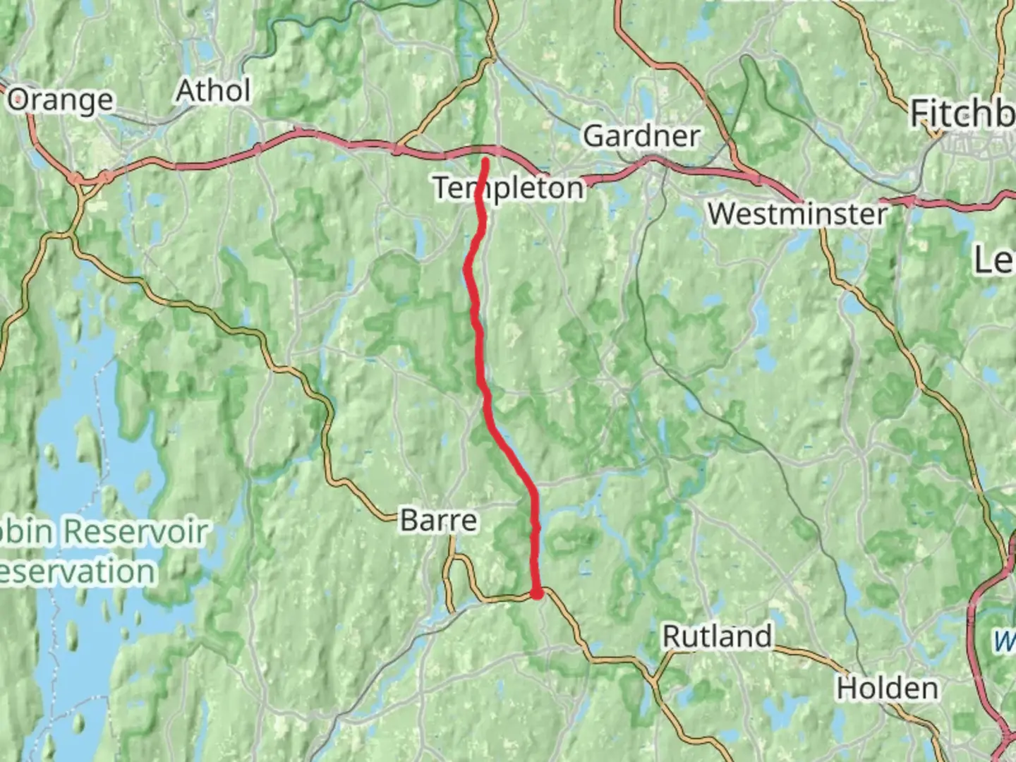 An image depicting the trail Burnshirt River Out and Back and its surrounding area.