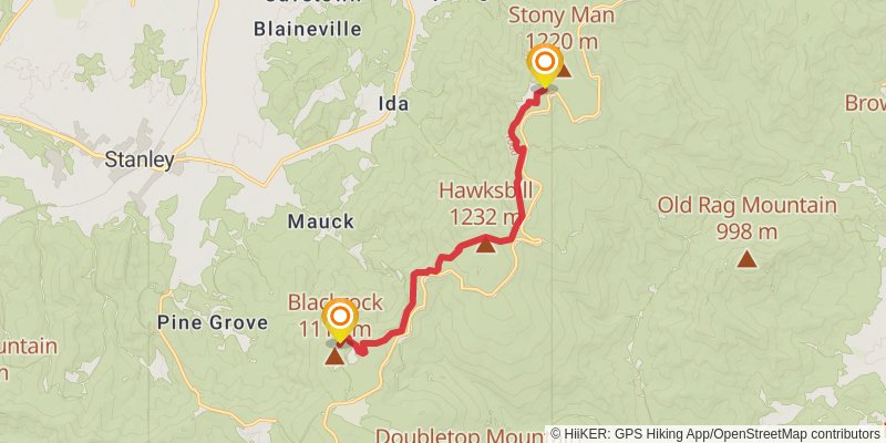 Appalachian Trail - Virginia stage 46 Map