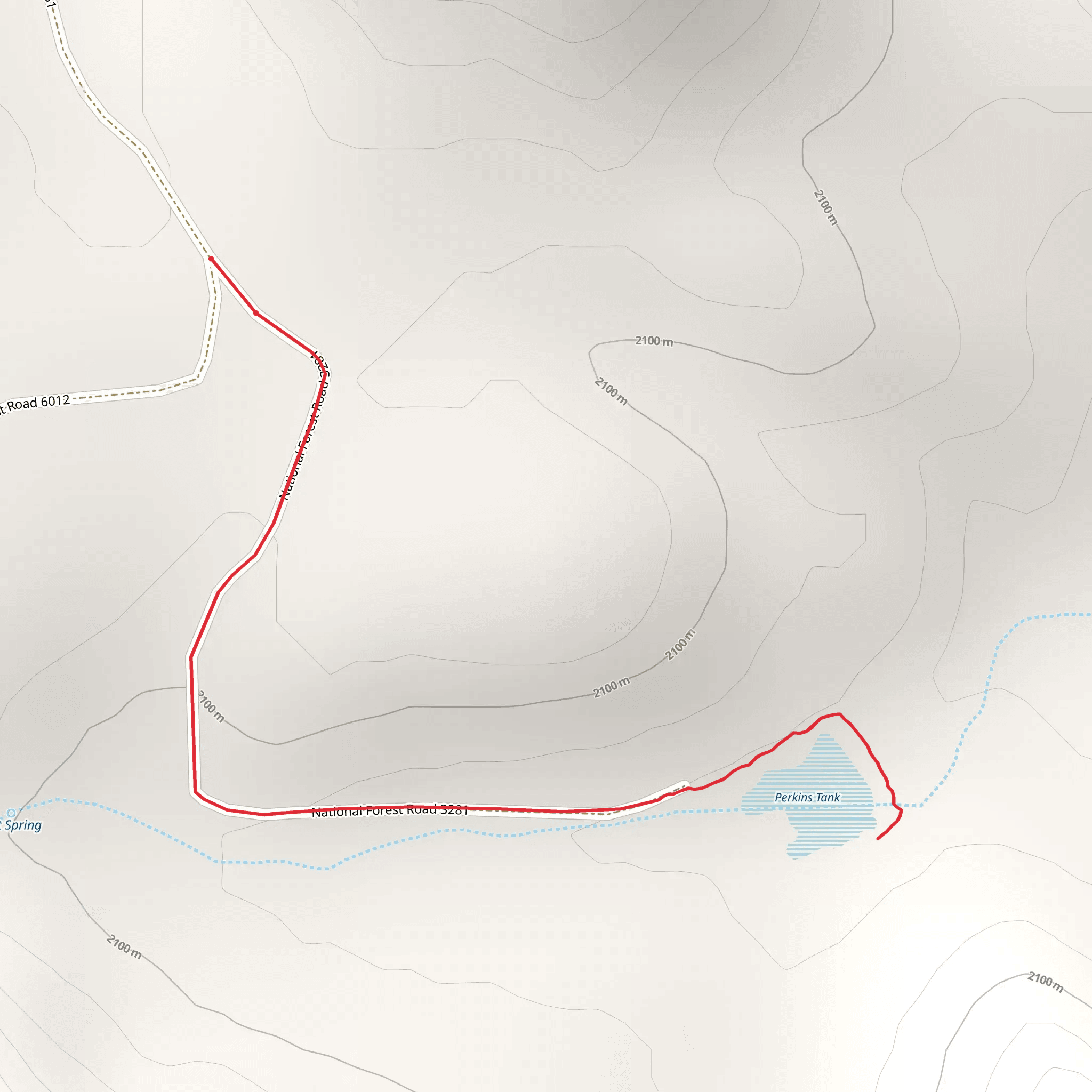 Perkins Tank Trail mobile static map