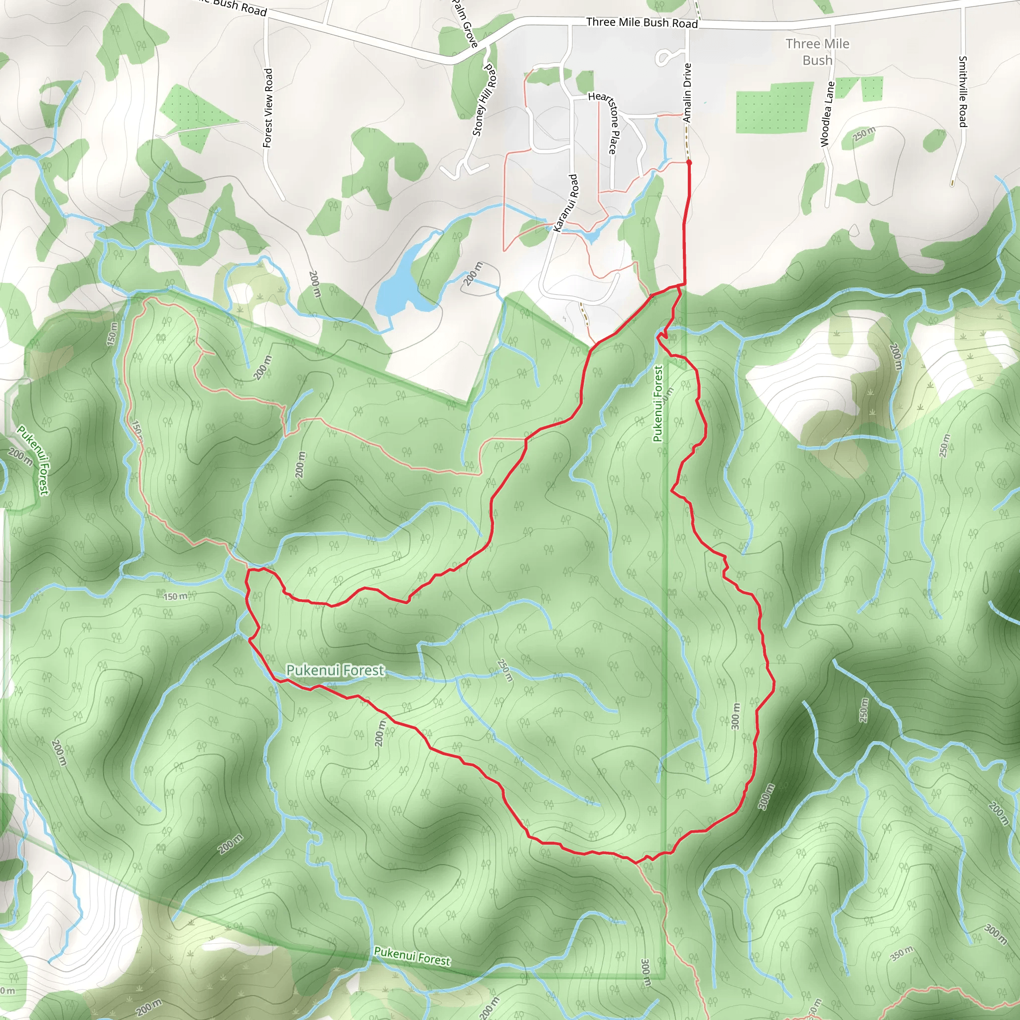 Taraire Ridge Track mobile static map