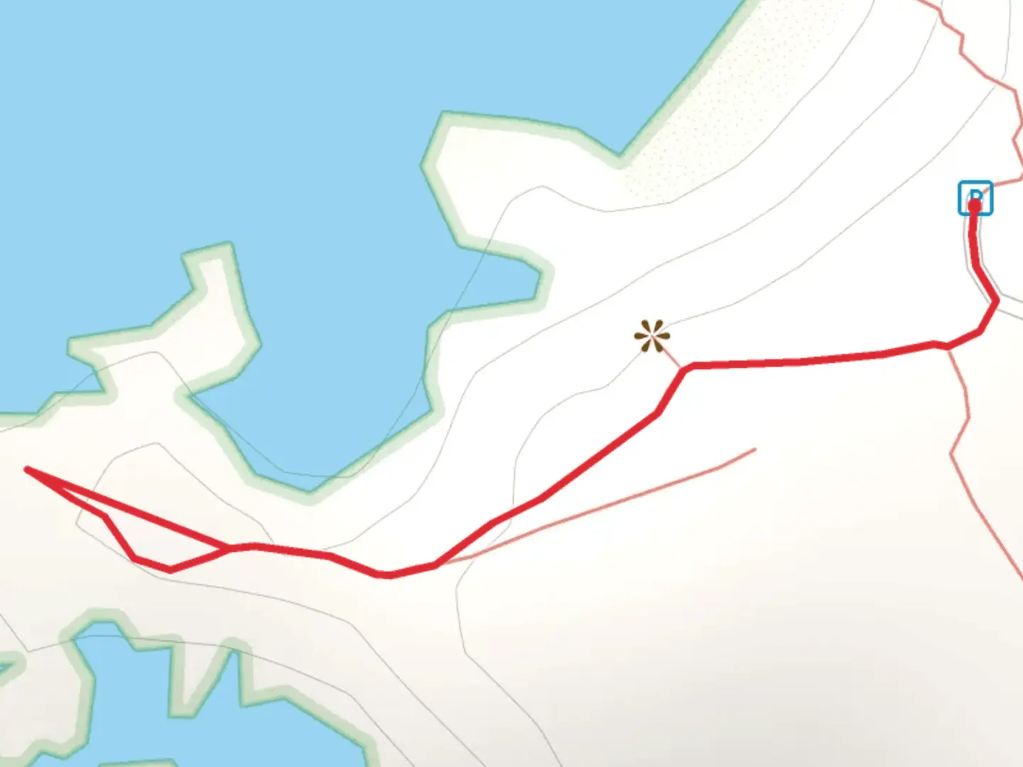 An image depicting the trail Otter Point Trail and its surrounding area.