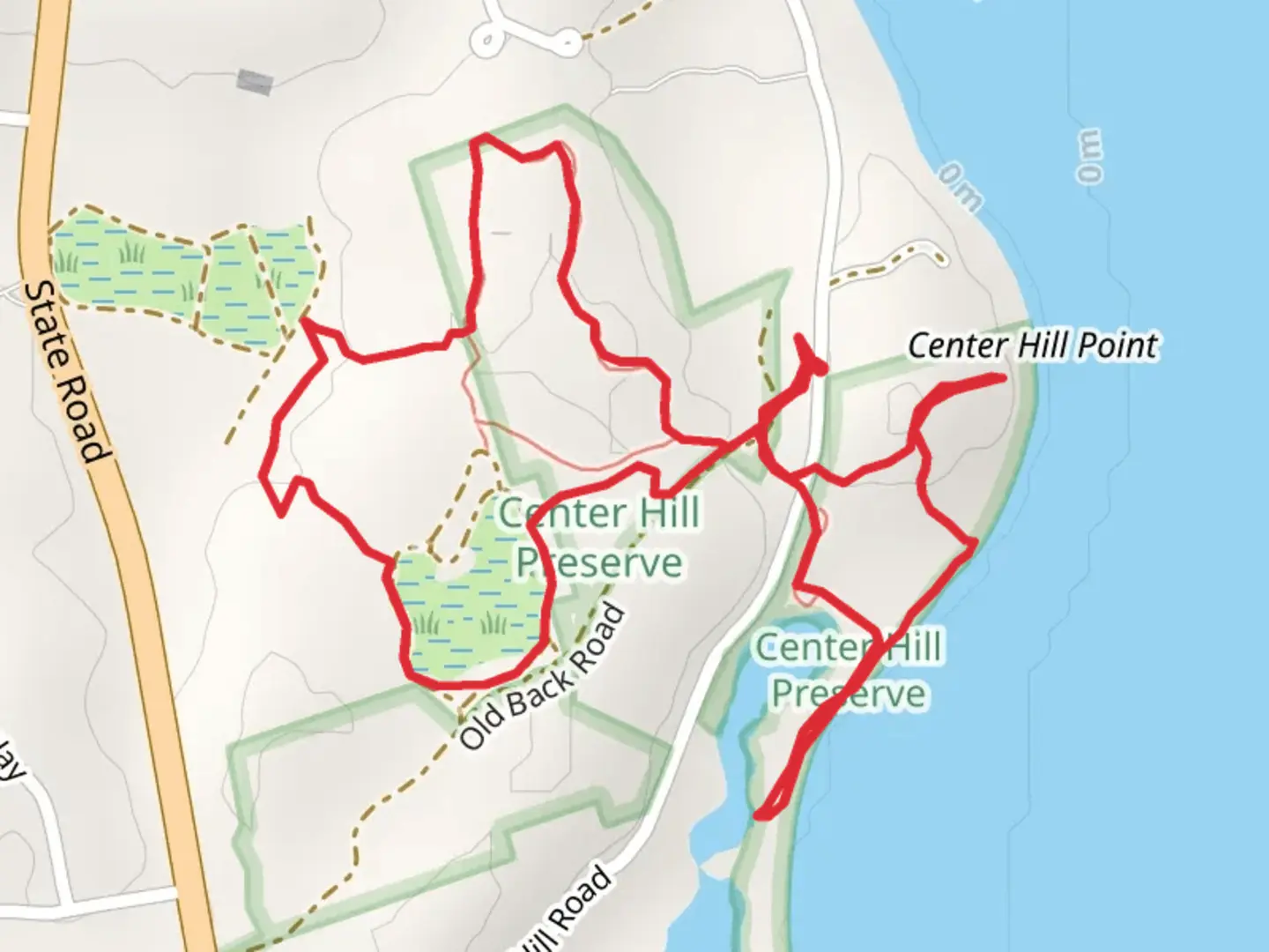 An image depicting the trail Derek Drive - Center Hill Pond Loop and its surrounding area.