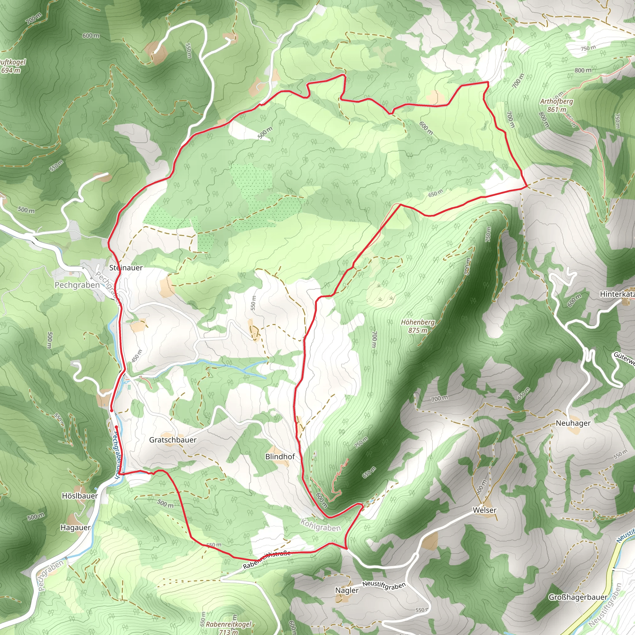 Großraming - Miners Way mobile static map
