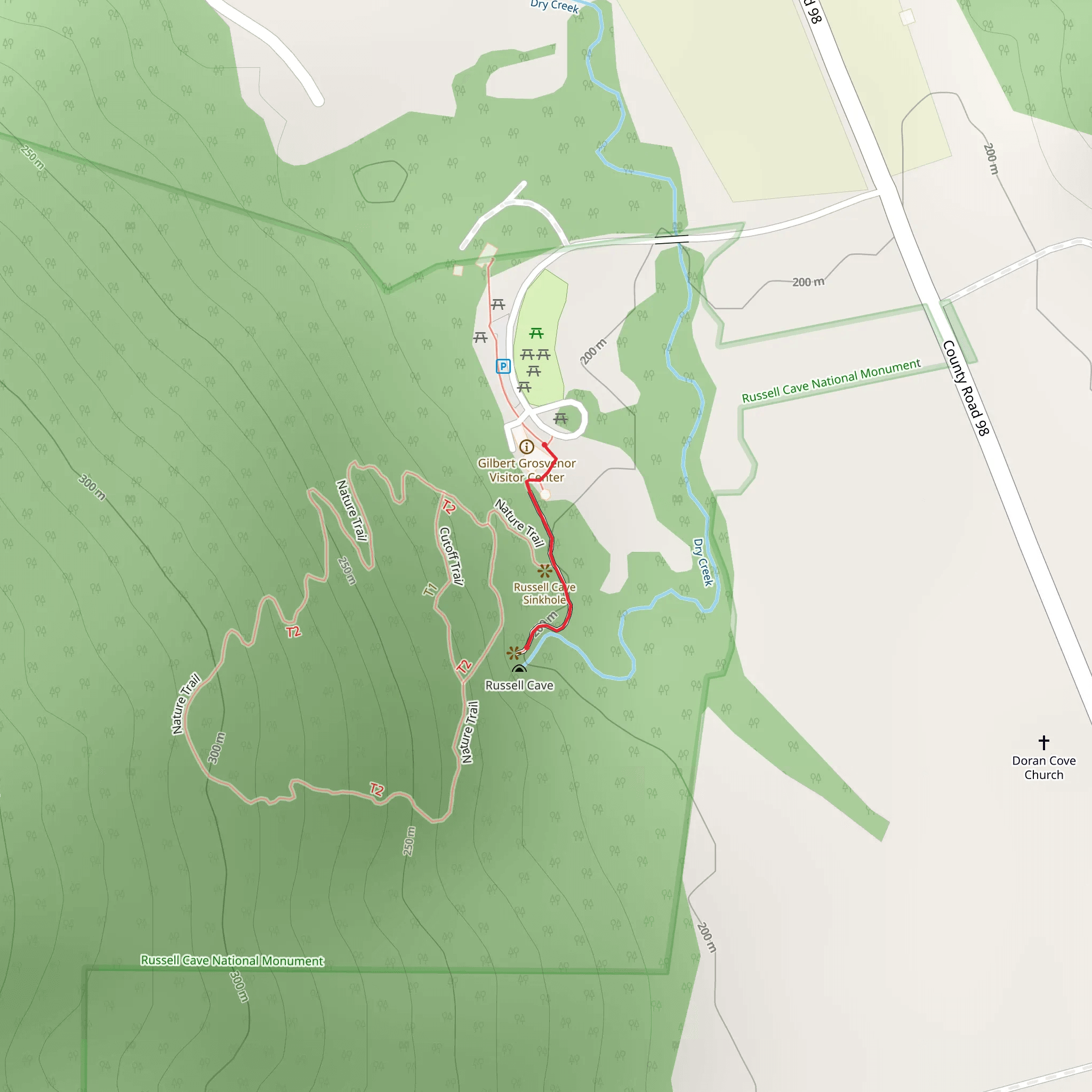 Cave Trail mobile static map