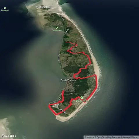 Oosterseveld to Trafostation via Waddenwandelen - Vlieland