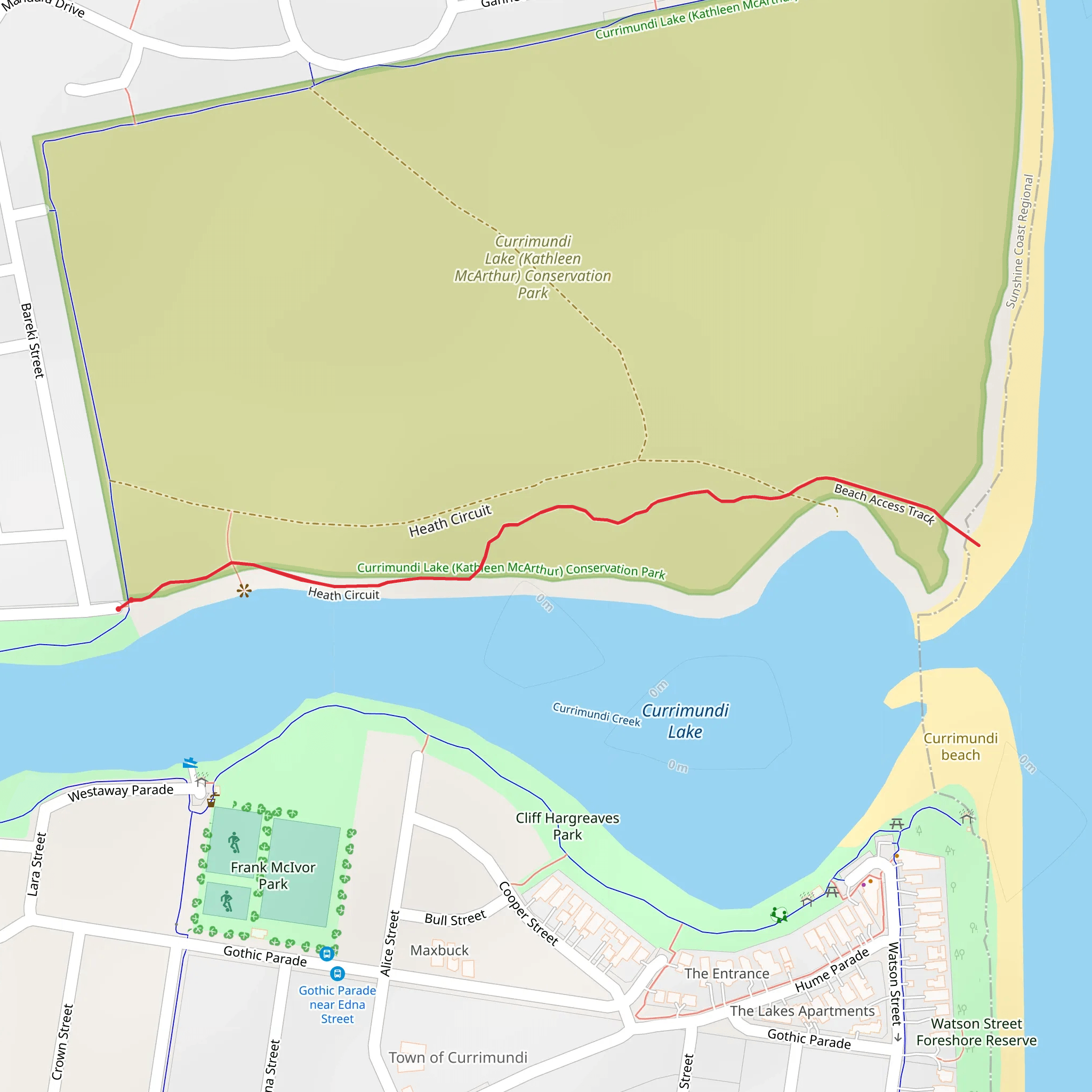 Beach Access Track mobile static map