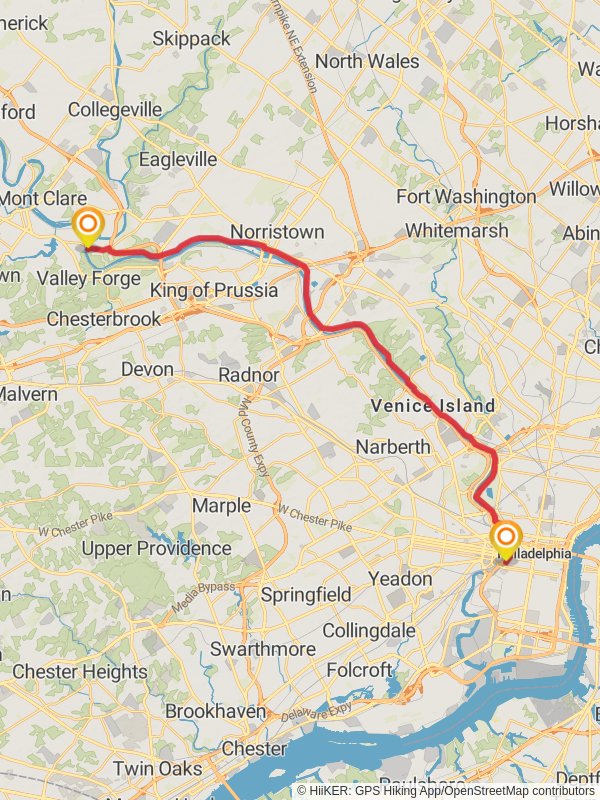 Map of Schuylkill River Trail - R7vliqjgn7ar3t7uszlmziiypf76