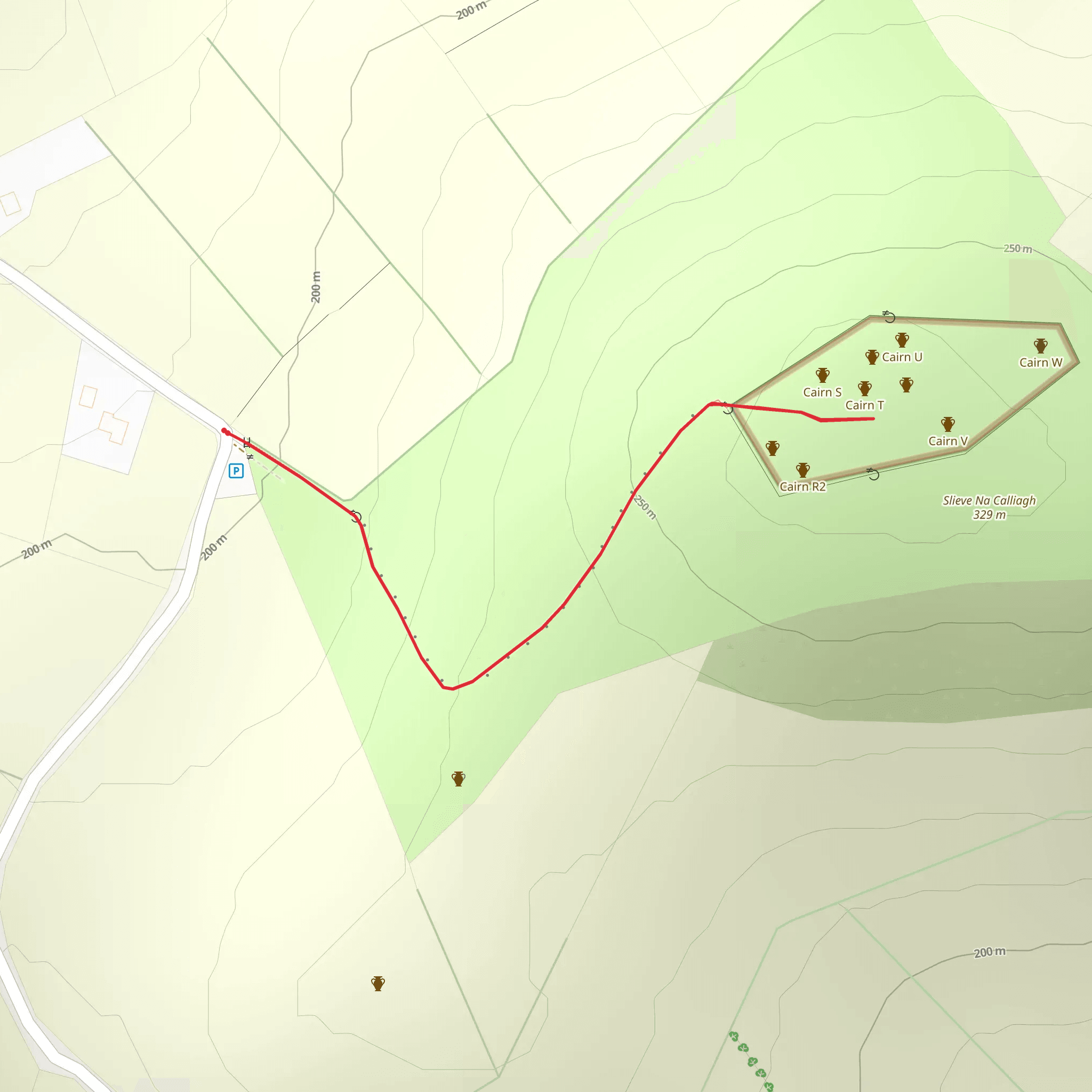 Loughcrew Carins Trail mobile static map