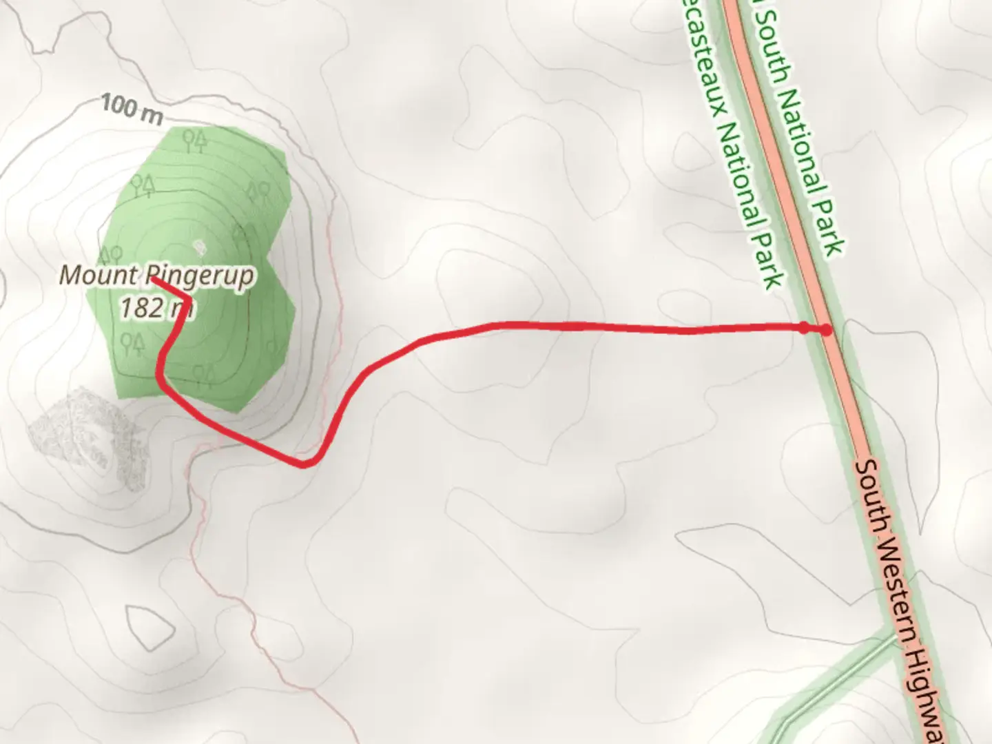 An image depicting the trail Mount Pingerup Walk and its surrounding area.